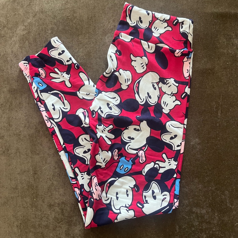 Lularoe Mickey Mouse Patterned Leggings